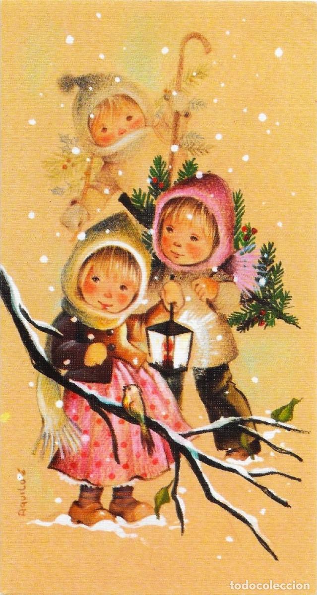 Postais: 0922Q -AQUILU&Eacute; - PRECIOSA POSTAL EDICIONES COLECCI&Oacute;N PERLA SERIE 2B-7758.B - DIPTICA 16X8,5 CM