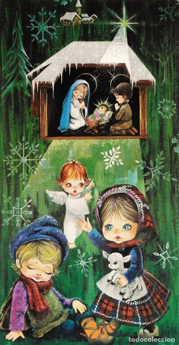 Postkarten: 0928Q - UN ANGEL ANUNCIA EL BEL&Eacute;N -EDICIONES CHIS A-119.1 - DIPTICA 16,5X8,5 CM - DATA 1973