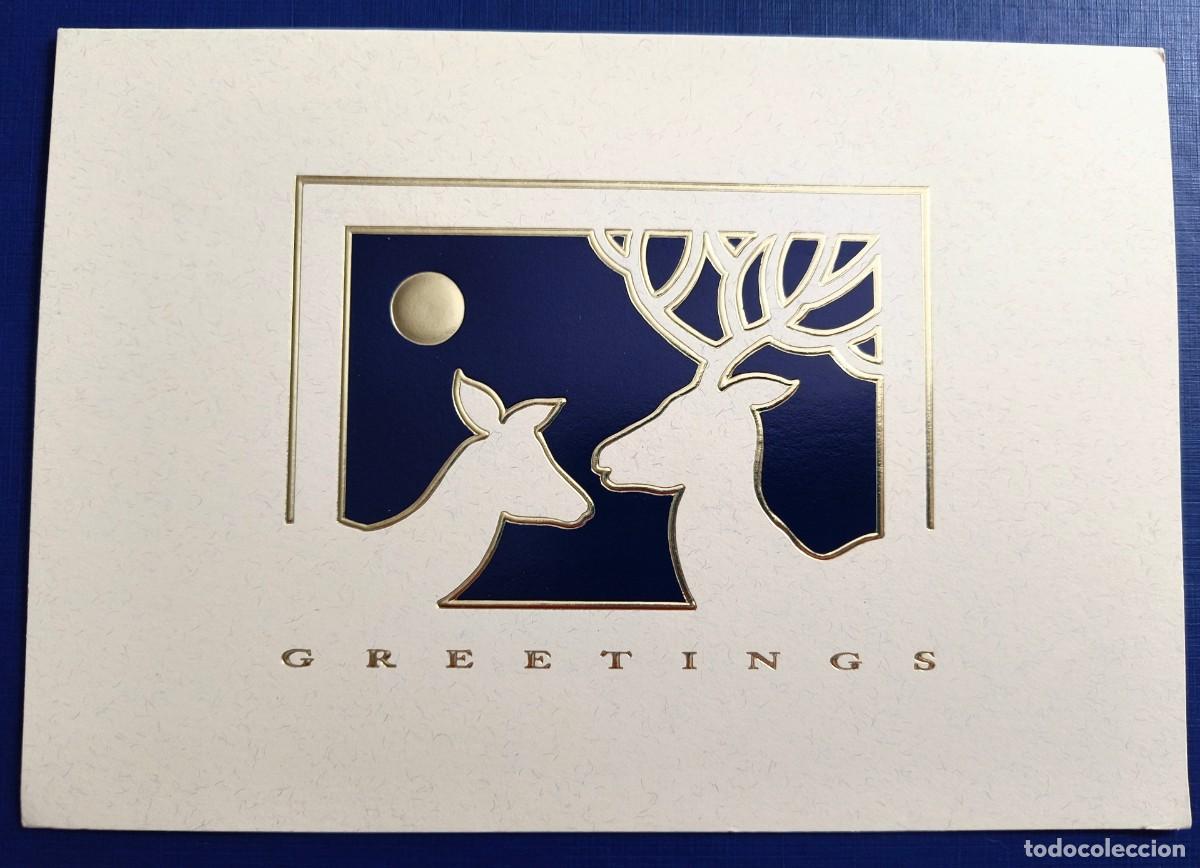 Postales: POSTAL DE NAVIDAD DE CIERVOS - Foto 1