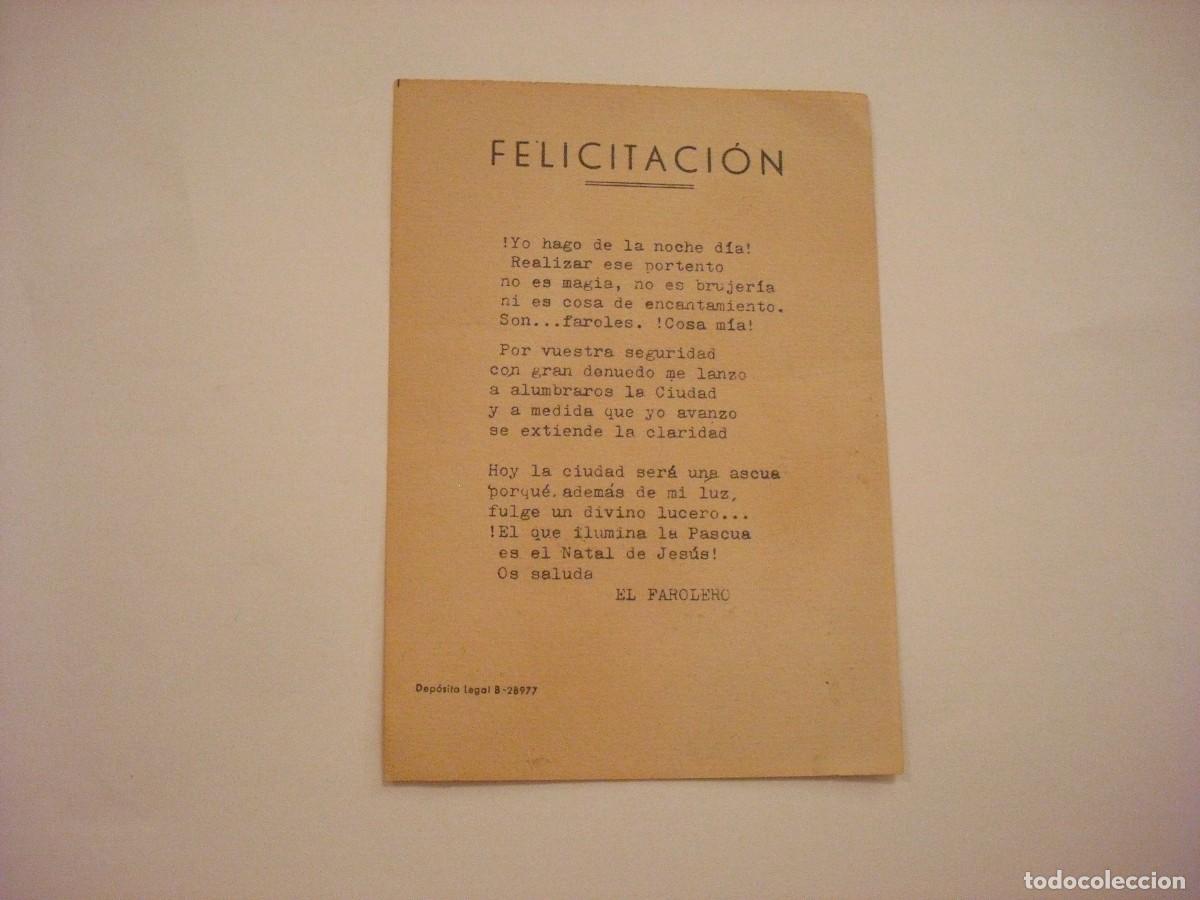 Postales: FELICIDADES LES DESEA EL FAROLERO - Foto 2