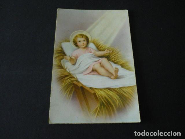 Postales: NI&Ntilde;O JESUS EN EL PESEBRE POSTAL - Foto 1