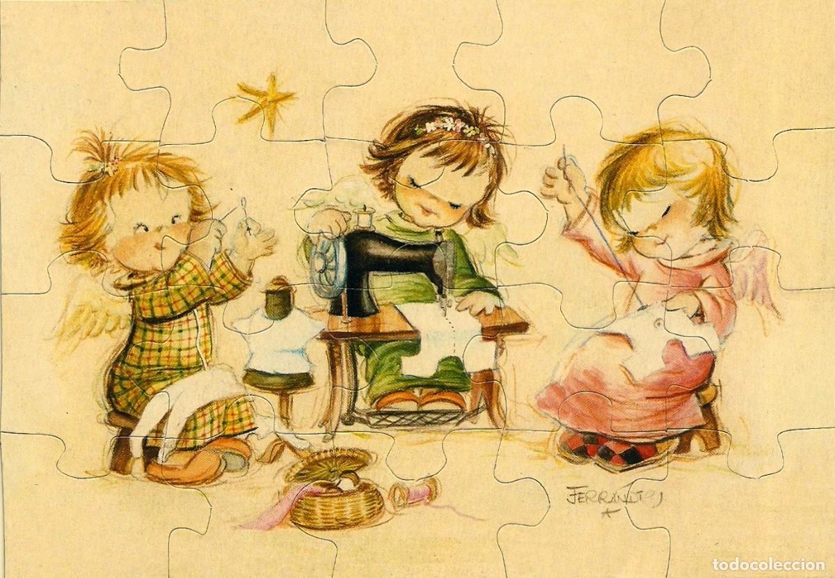Postales: 7363A -FERR&Aacute;NDIZ ANTIGUO CHRISTMA CARD PUZZLE - 17,5X12,2 CM - CON SOBRE -SIN SE&Ntilde;ALES DE USO