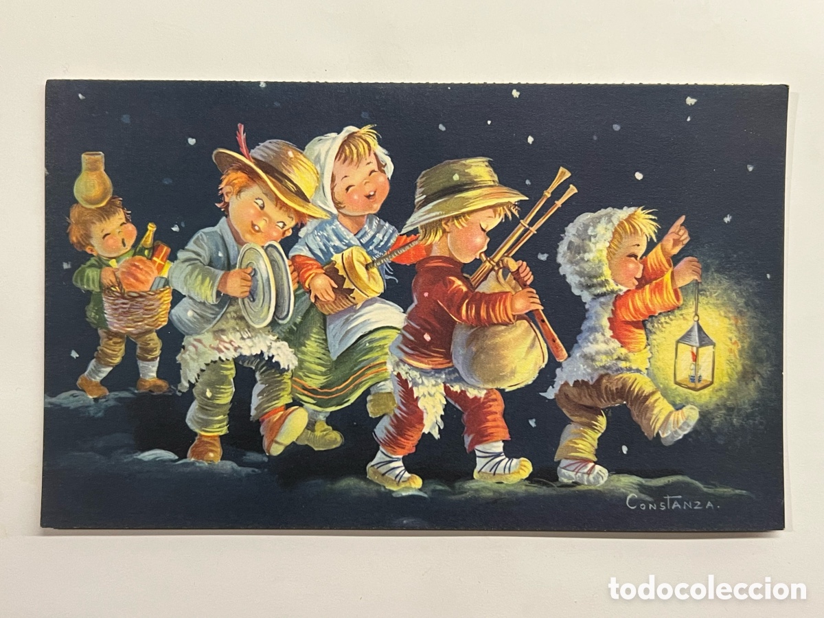 Postkarten: CONSTANZA.. ilustrador. Y lleg&oacute; la Navidad!!! D&Iacute;PTICO. Medidas: 12 x 20cm (doble)