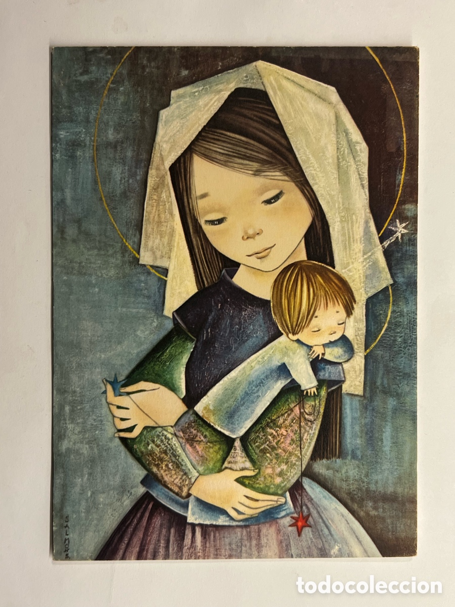 Postkarten: SALMONS.. ilustrador. Y lleg&oacute; la Navidad!!! D&Iacute;PTICO. Medidas: 12 x 17 cm (doble)