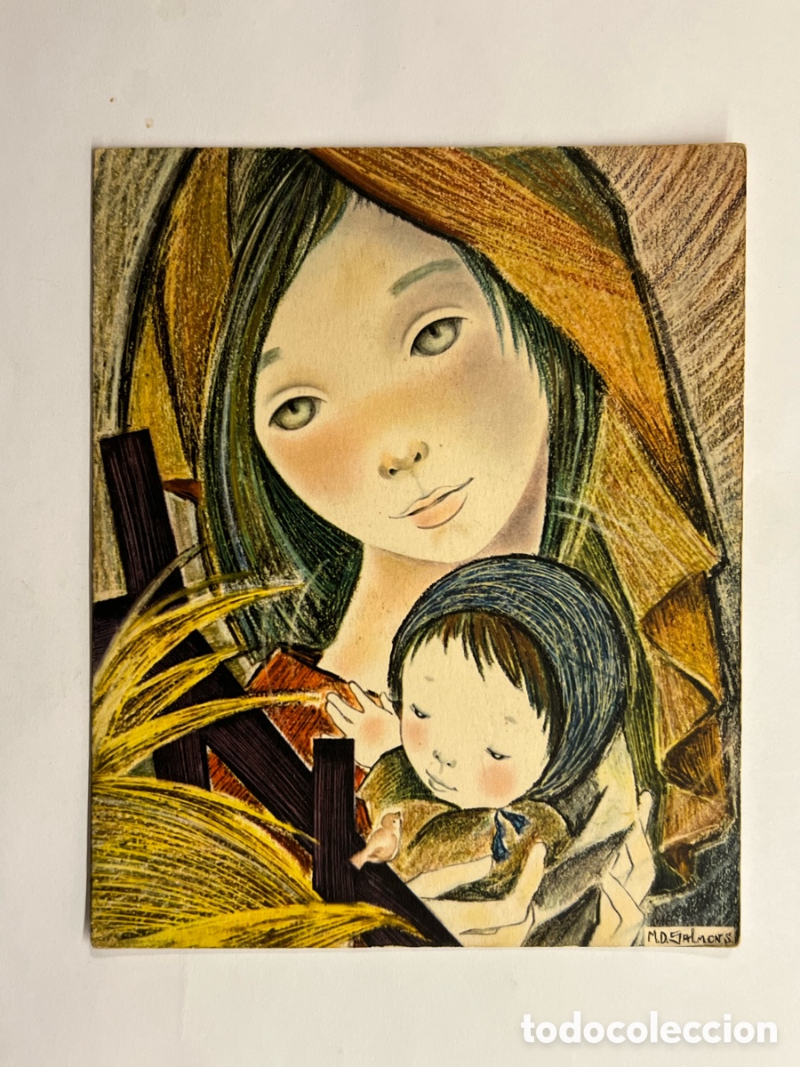 Postkarten: SALMONS.. ilustrador. Y lleg&oacute; la Navidad!!! D&Iacute;PTICO. Medidas: 12 x 14,5 cm (doble)