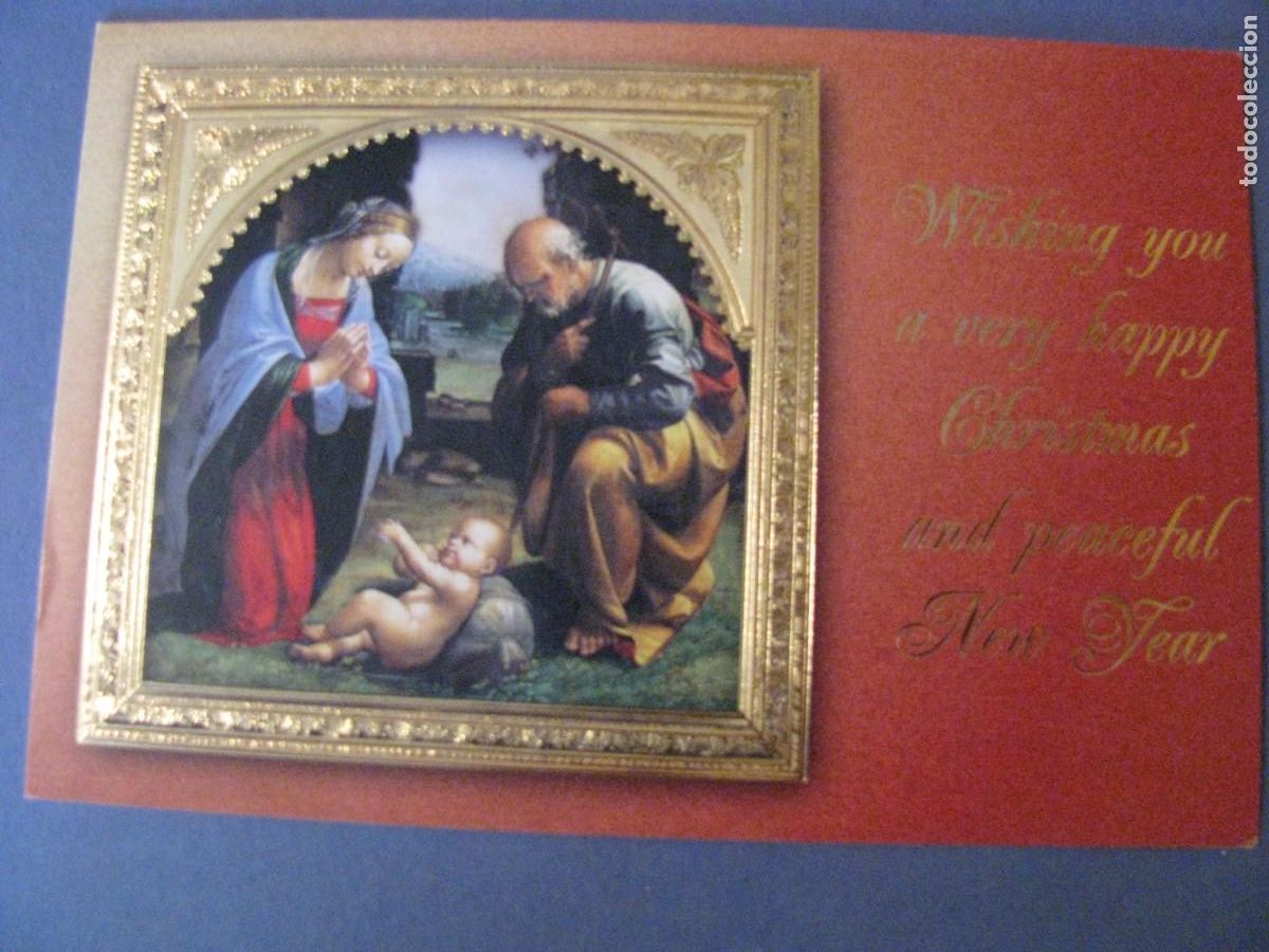 Postais: POSTAL DIPTICA DE NAVIDAD. REINO UNIDO 15X10 CM. ESCRITA.