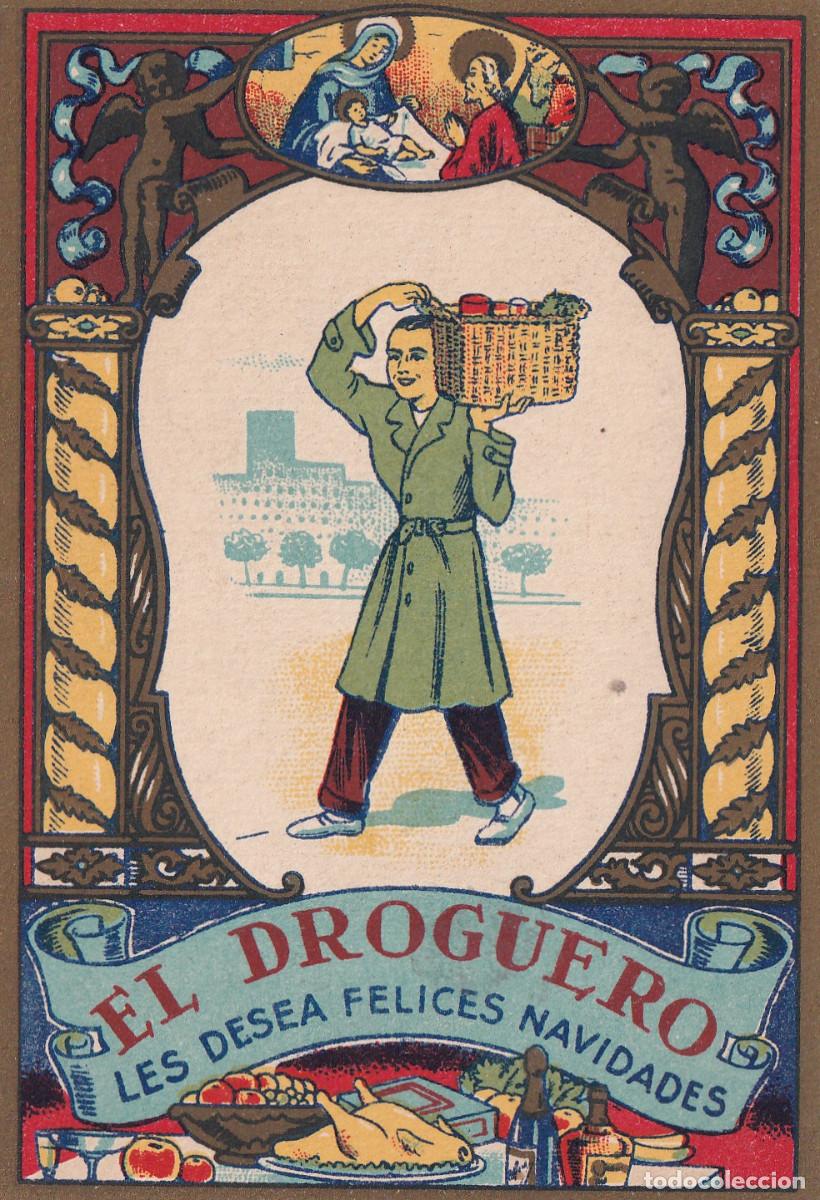 Postales: POSTAL AGUINALDO DE NAVIDAD.- EL DROGUERO. - Foto 1
