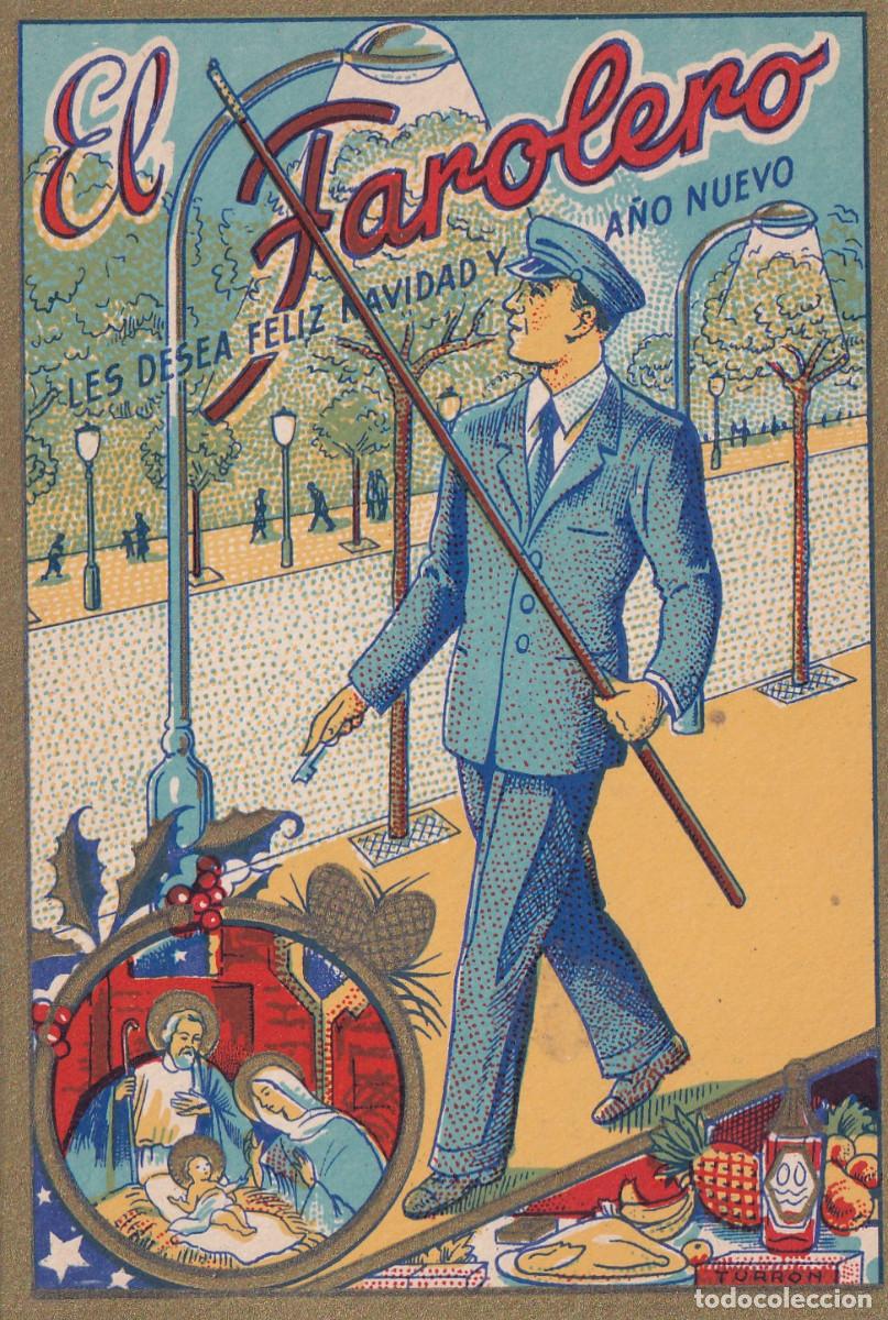 Postales: POSTAL AGUINALDO DE NAVIDAD.- EL FAROLERO. - Foto 1