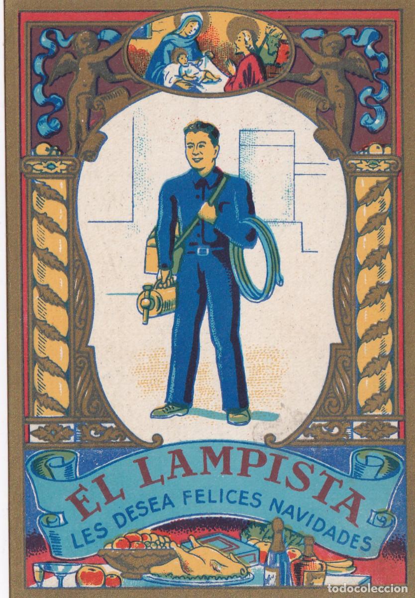 Postales: POSTAL AGUINALDO DE NAVIDAD.- EL LAMPISTA. - Foto 1