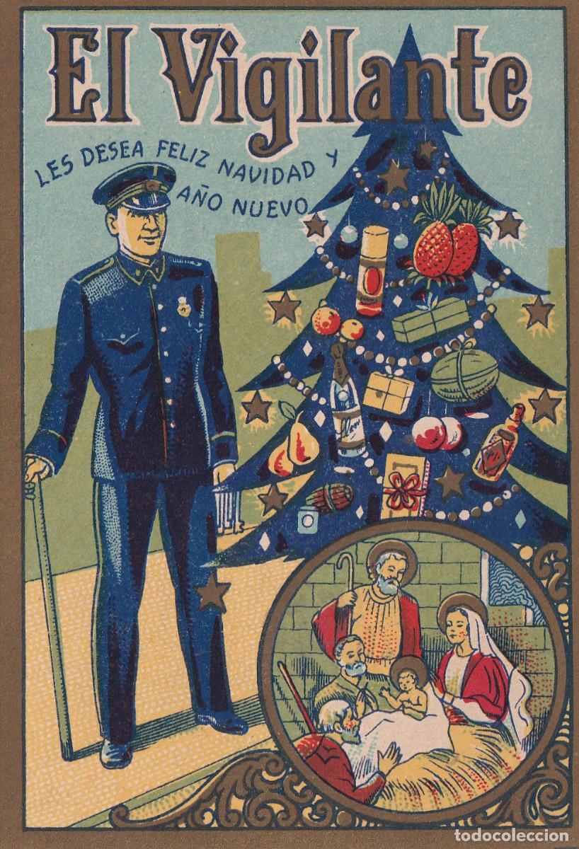 Postales: POSTAL AGUINALDO DE NAVIDAD.- EL VIGILANTE. - Foto 1