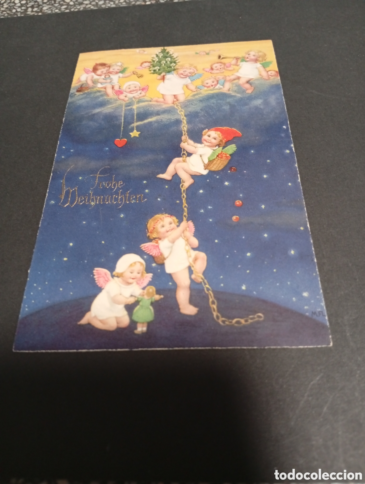 Postales: Postal navide&ntilde;a angelitos - Foto 1