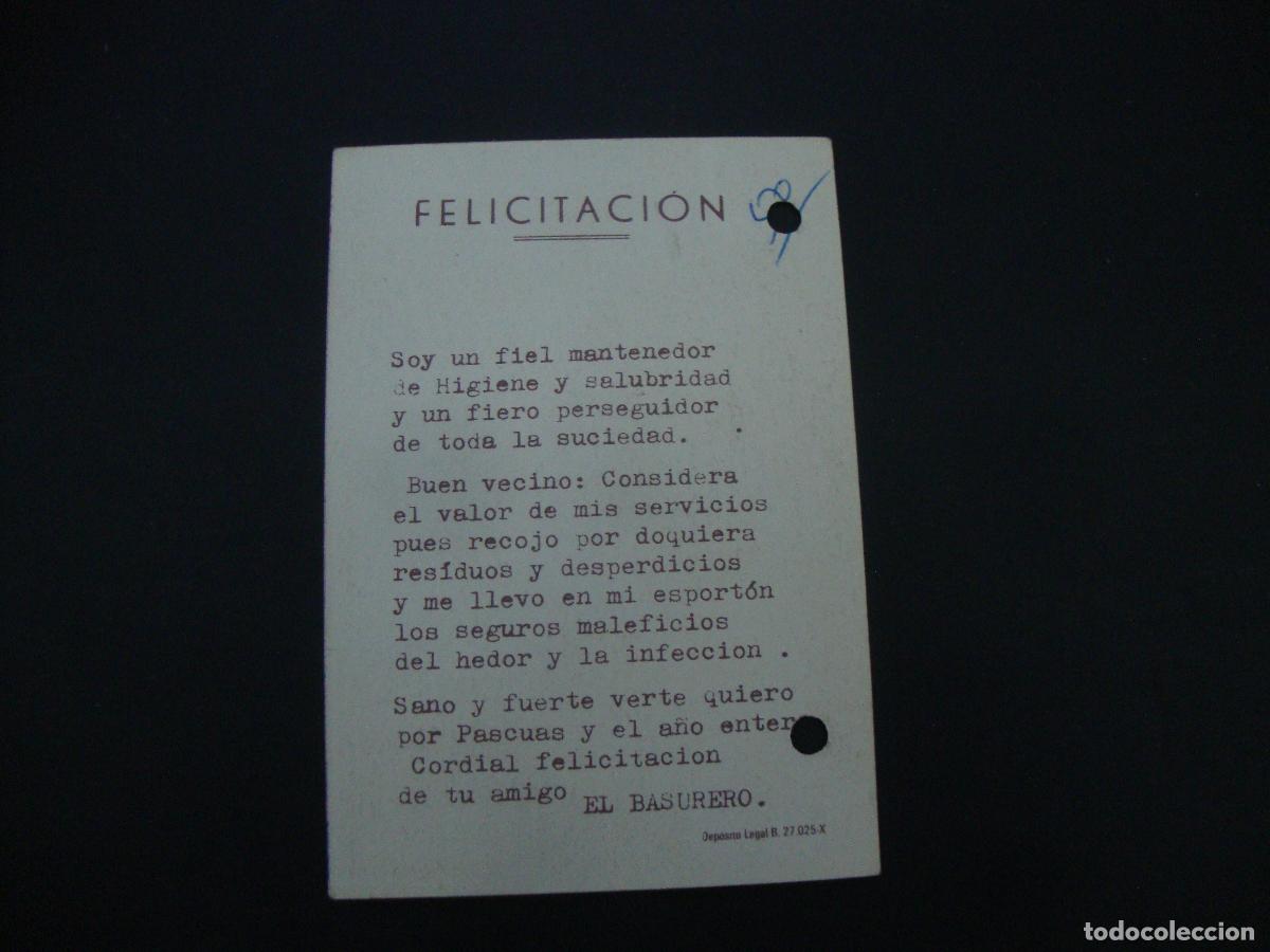 Postales: FELICITACION OFICIOS EL BASURERO - Foto 2