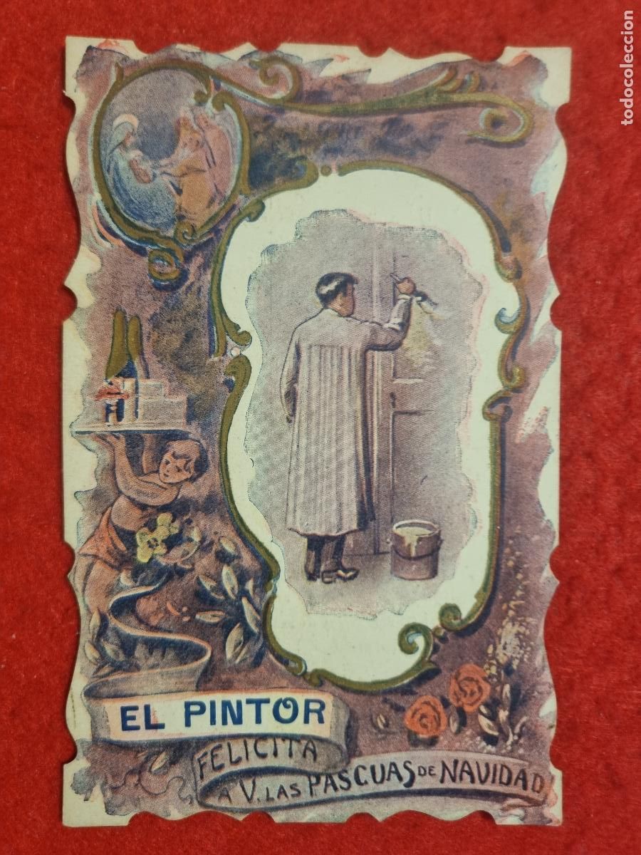Cartes Postales: ANTIGUA FELICITACION NAVIDAD PASCUAS EL PINTOR ORIGINAL FL11