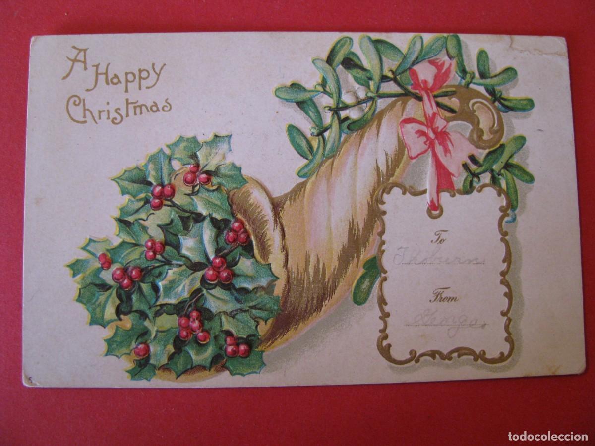 Postales: ANTIGUA POSTAL DE NAVIDAD. EE.UU. CON RELIEVE - Foto 1