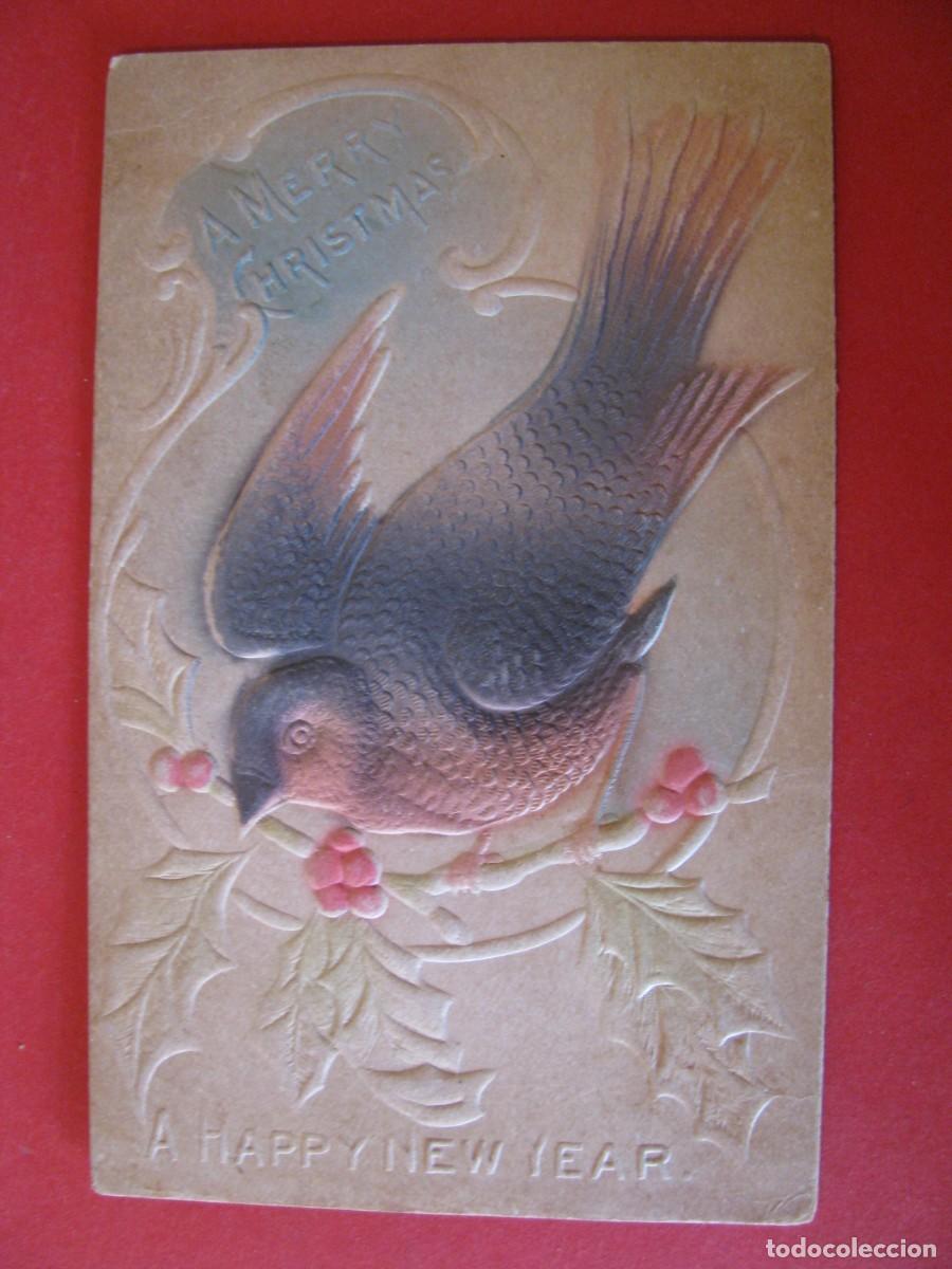 Postales: ANTIGUA POSTAL DE NAVIDAD. CON RELIEVE. - Foto 1