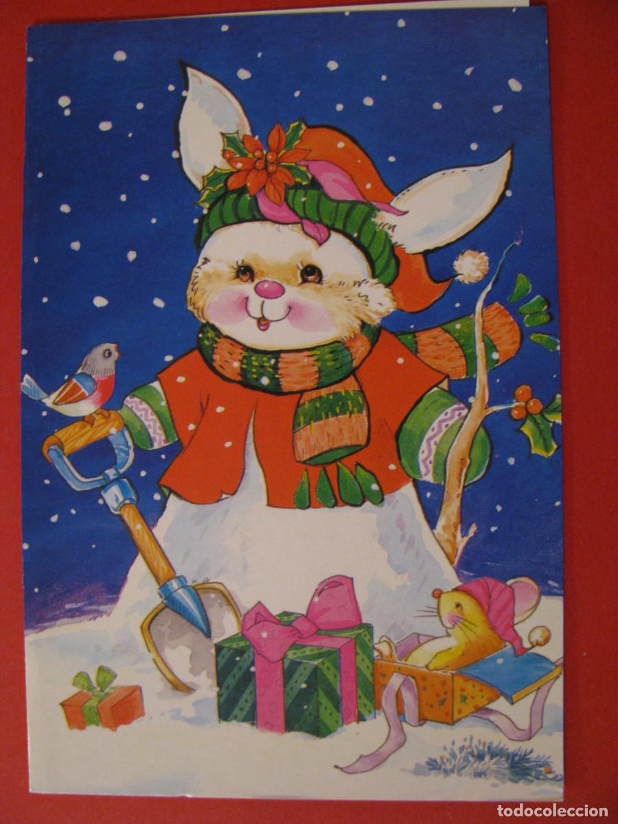 Postales: POSTAL DIPTICA DE NAVIDAD. SIN DATOS. 16X11 CM - Foto 1
