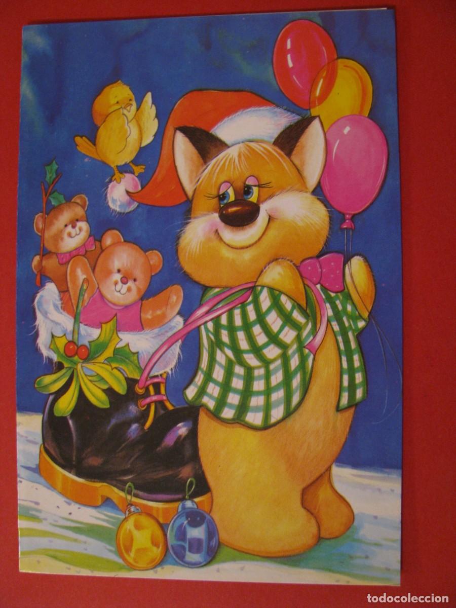 Postales: POSTAL DIPTICA DE NAVIDAD. SIN DATOS. 16X11 CM - Foto 1