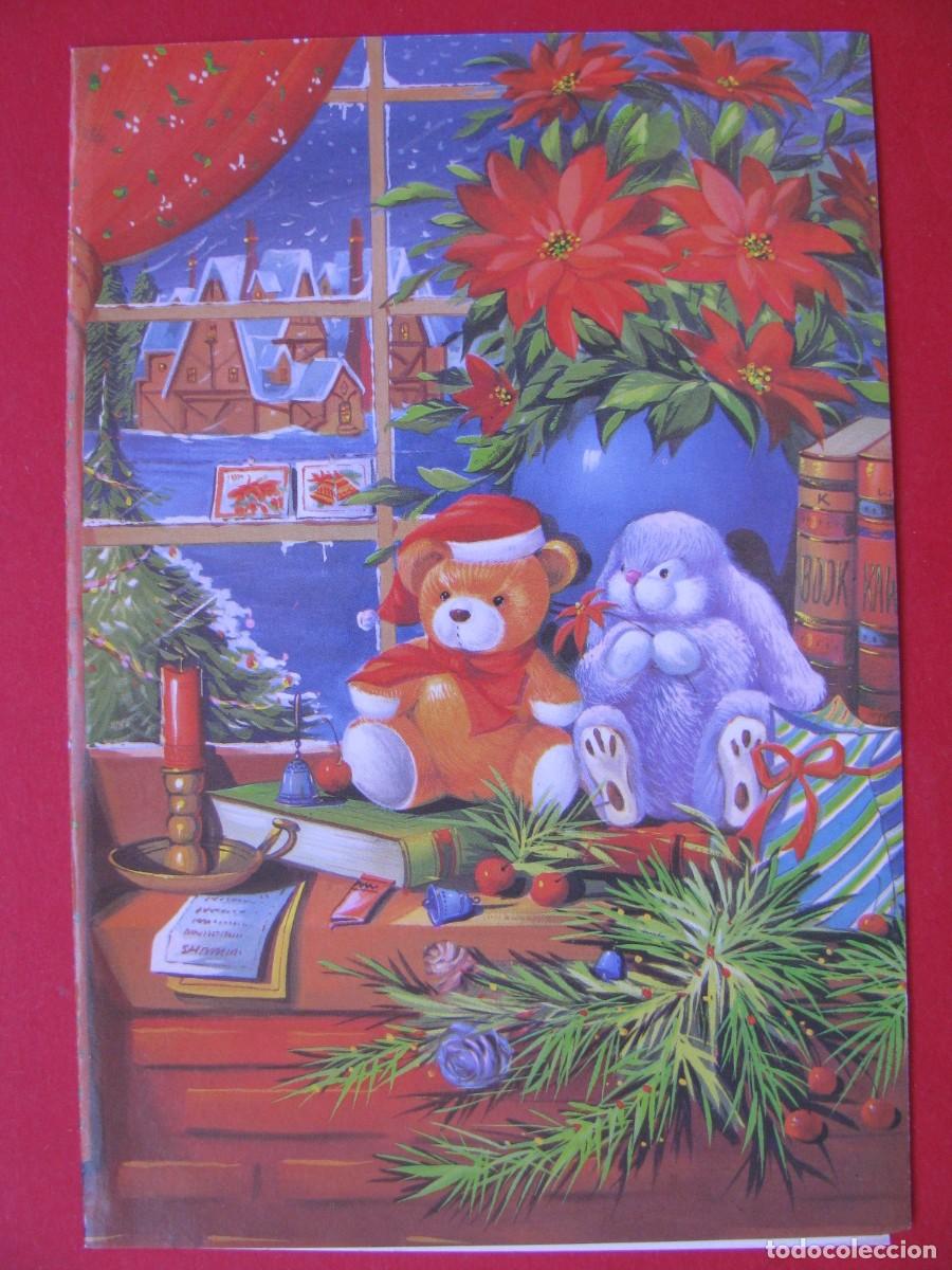 Postales: POSTAL DIPTICA DE NAVIDAD. SIN DATOS. 16X11 CM - Foto 1
