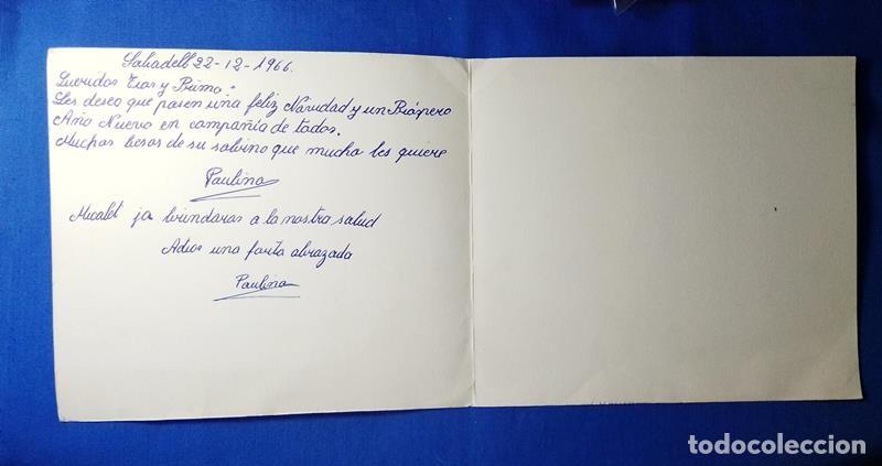 Postales: Targeta de Navidad 1966 escrita - Foto 2