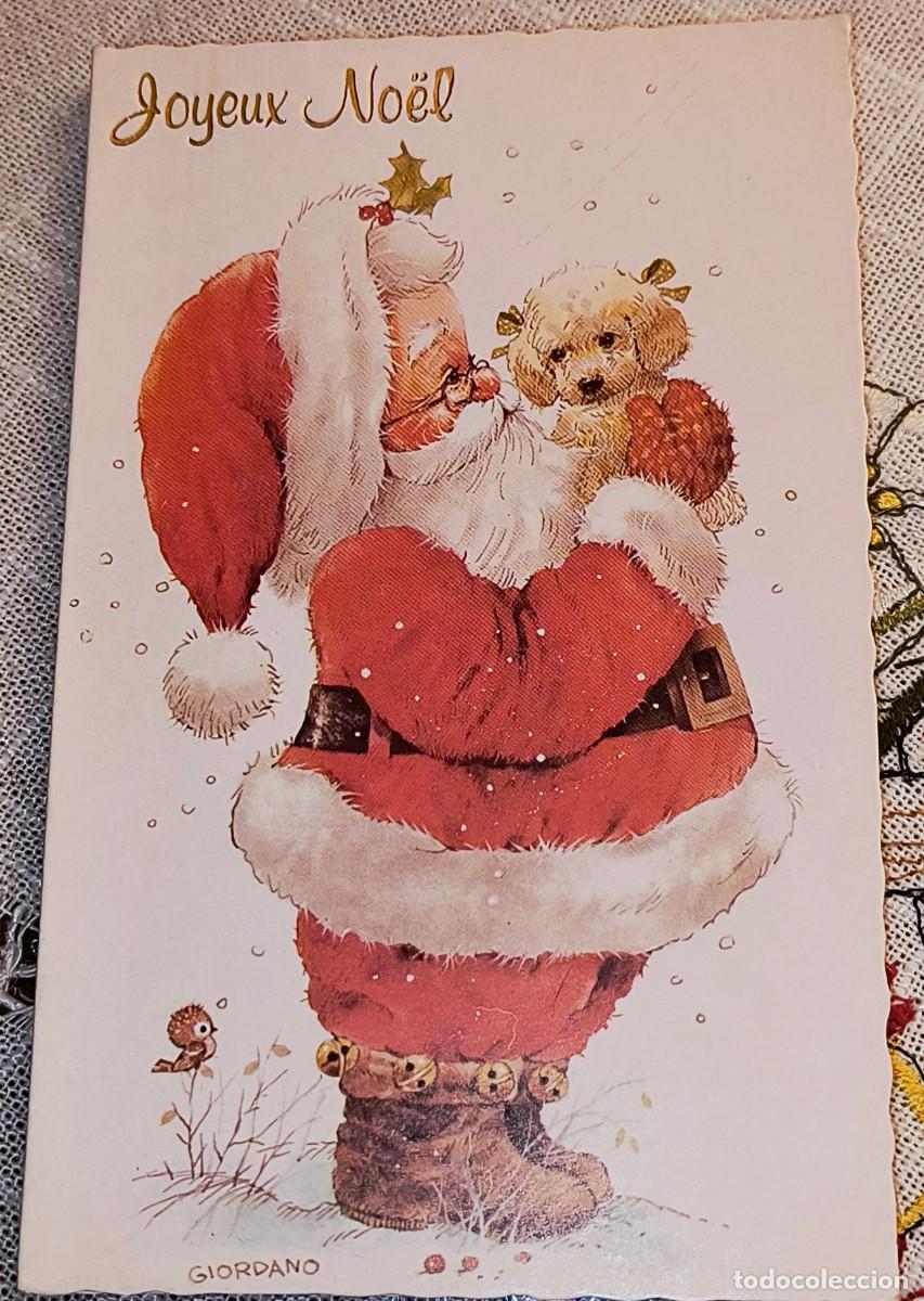 Postales: POSTAL NAVIDAD | PAP&Aacute; NOEL CON PERRITO - Foto 1