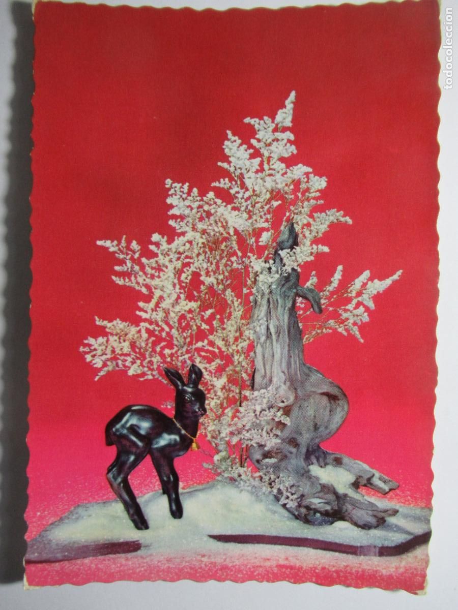 Postales: Postal Navidad ciervo &aacute;rbol - Foto 1