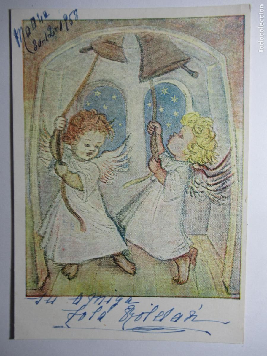Postales: Campanas de Navidad - Dibujo de Arnulf - Foto 1