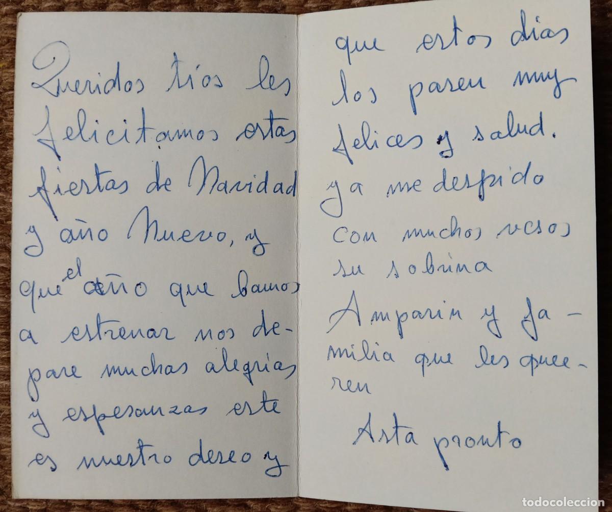 Postales: TARJETA DE NAVIDAD ESCRITA - Foto 2