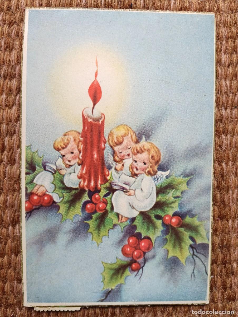Postales: TARJETA DE NAVIDAD CON ANGELITOS - Foto 1