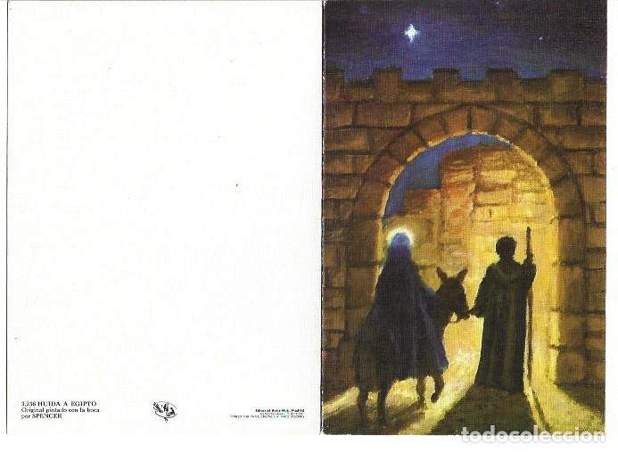Postales: &rdquo; HUIDA A EGIPTO &rdquo;.- ORIGINAL PINTADO CON LA BOCA - Foto 1