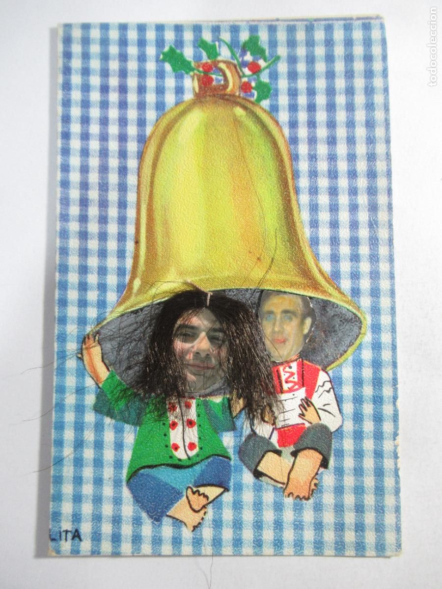 Postales: Postal Navidad con pelo - Escrita - Foto 1
