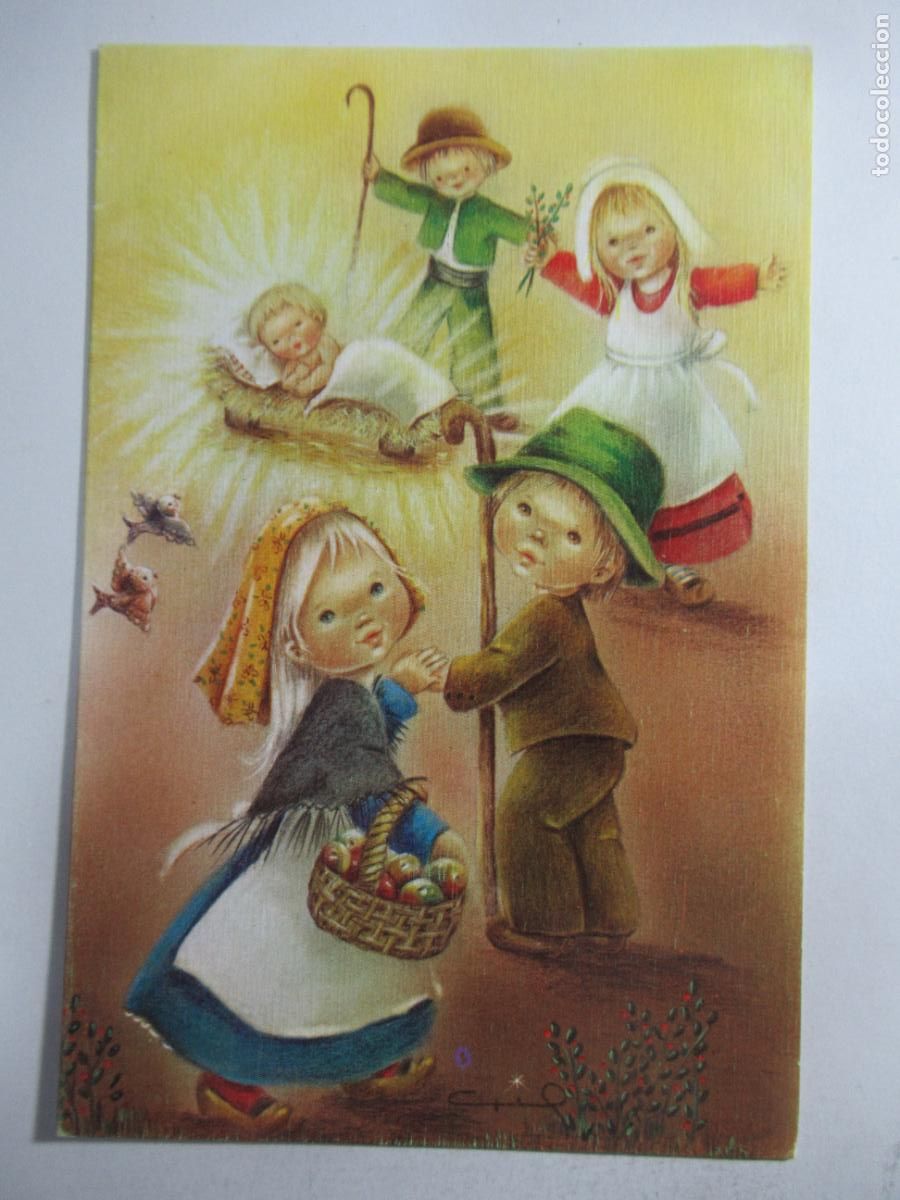Postales: Postal Navidad - Ni&ntilde;os - Escrita - Foto 1