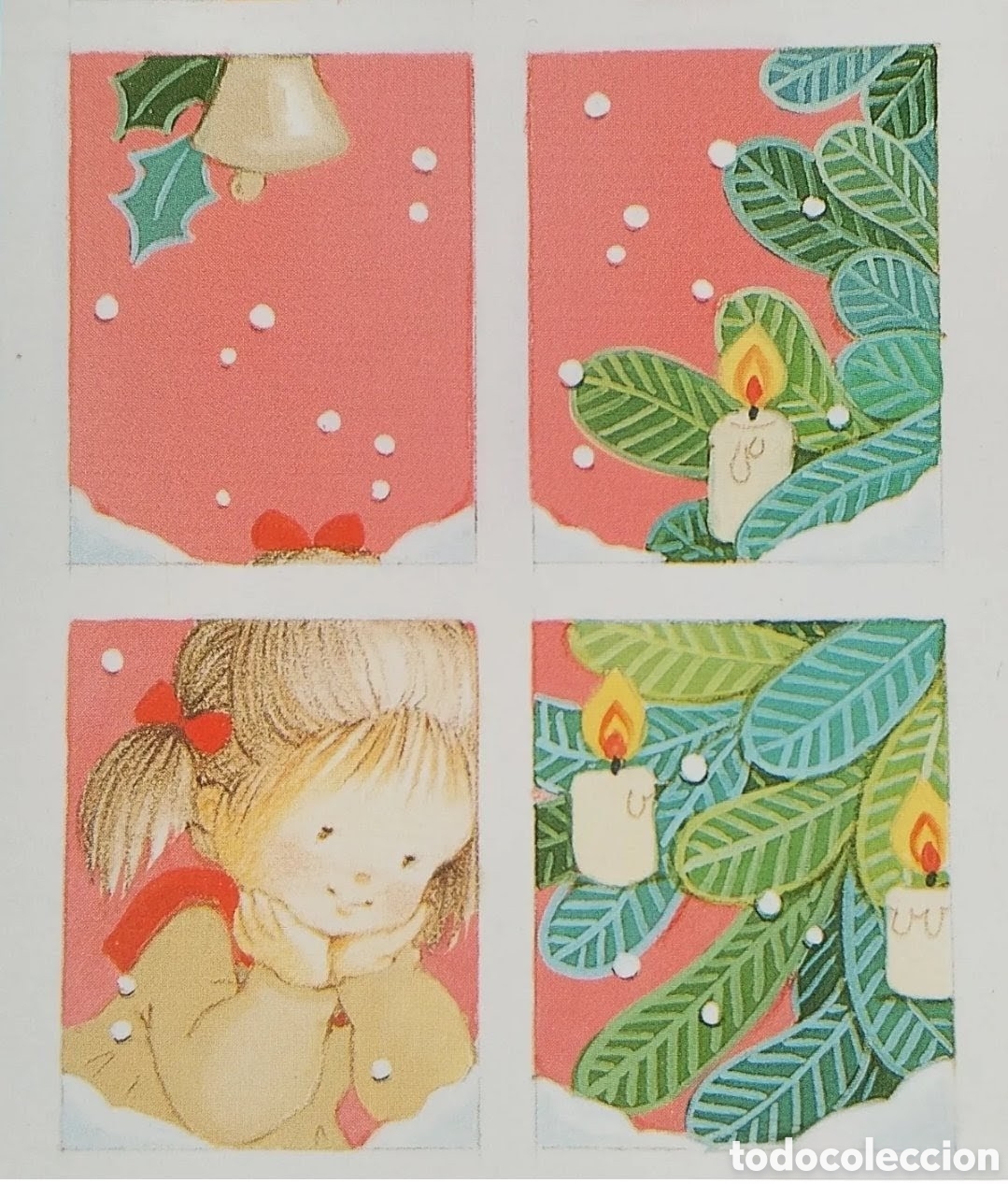 Postales: FELICITACI&Oacute;N NAVIDAD - MAR&Iacute;A - EDICIONES ORTIZ - NI&Ntilde;A VENTANA &Aacute;RBOL