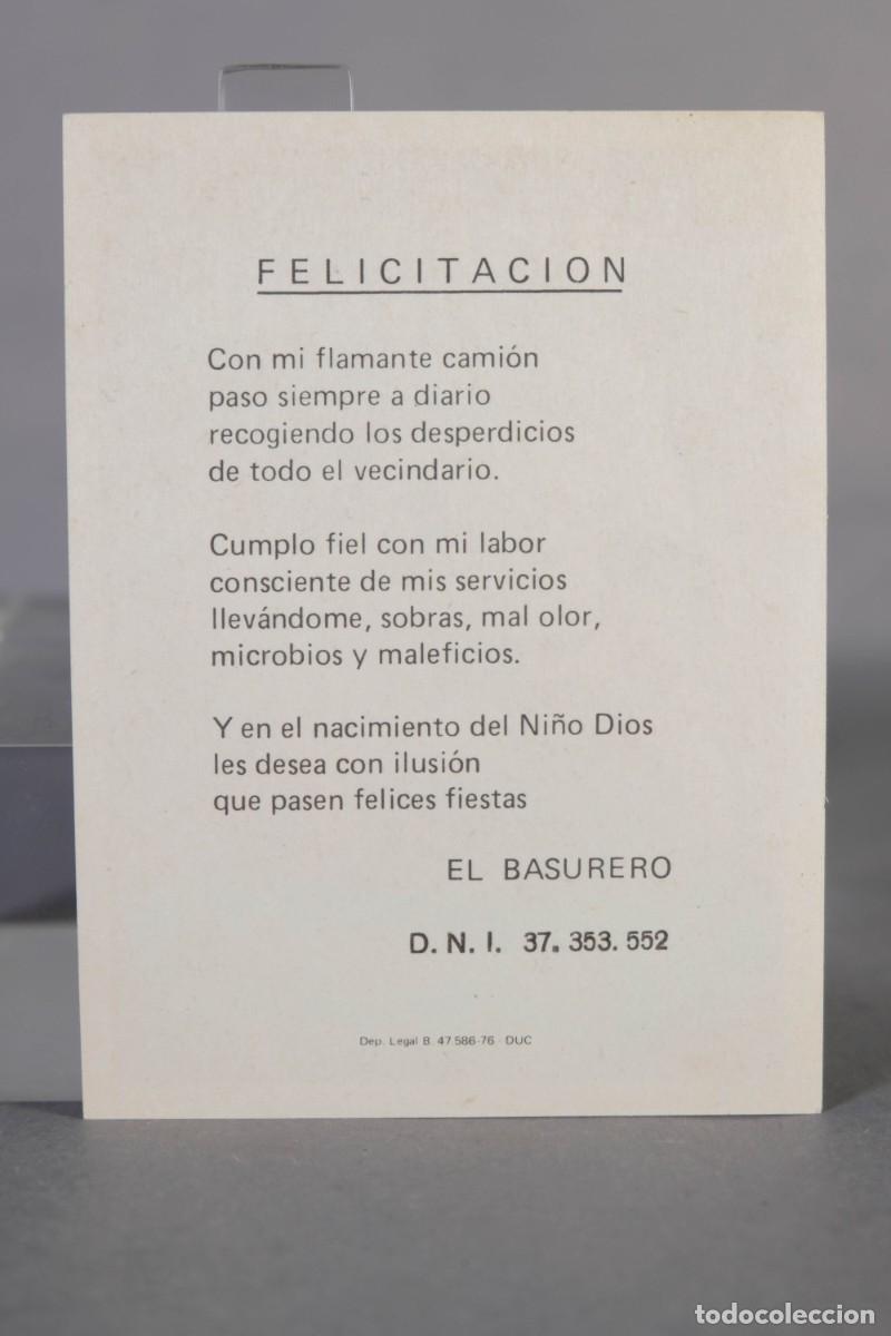 Postales: FELICITACI&Oacute;N DE NAVIDAD - EL BASURERO 1976 - Foto 2