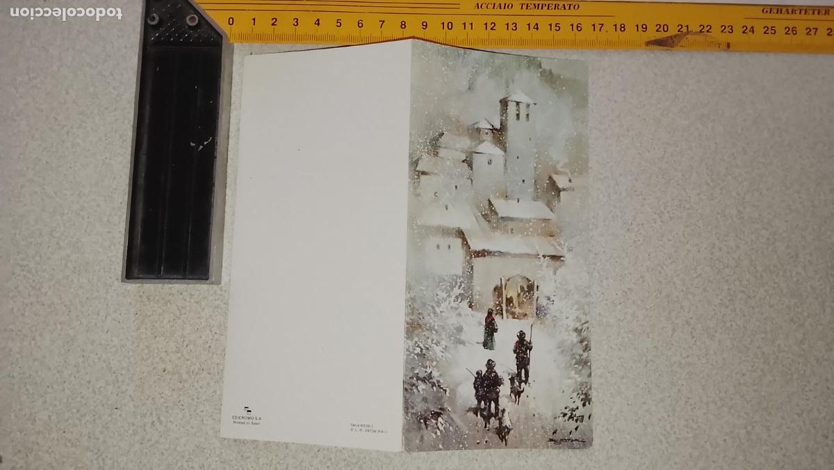 Postales: ANTIGUA felicitacion de navidad navide&ntilde;a original.