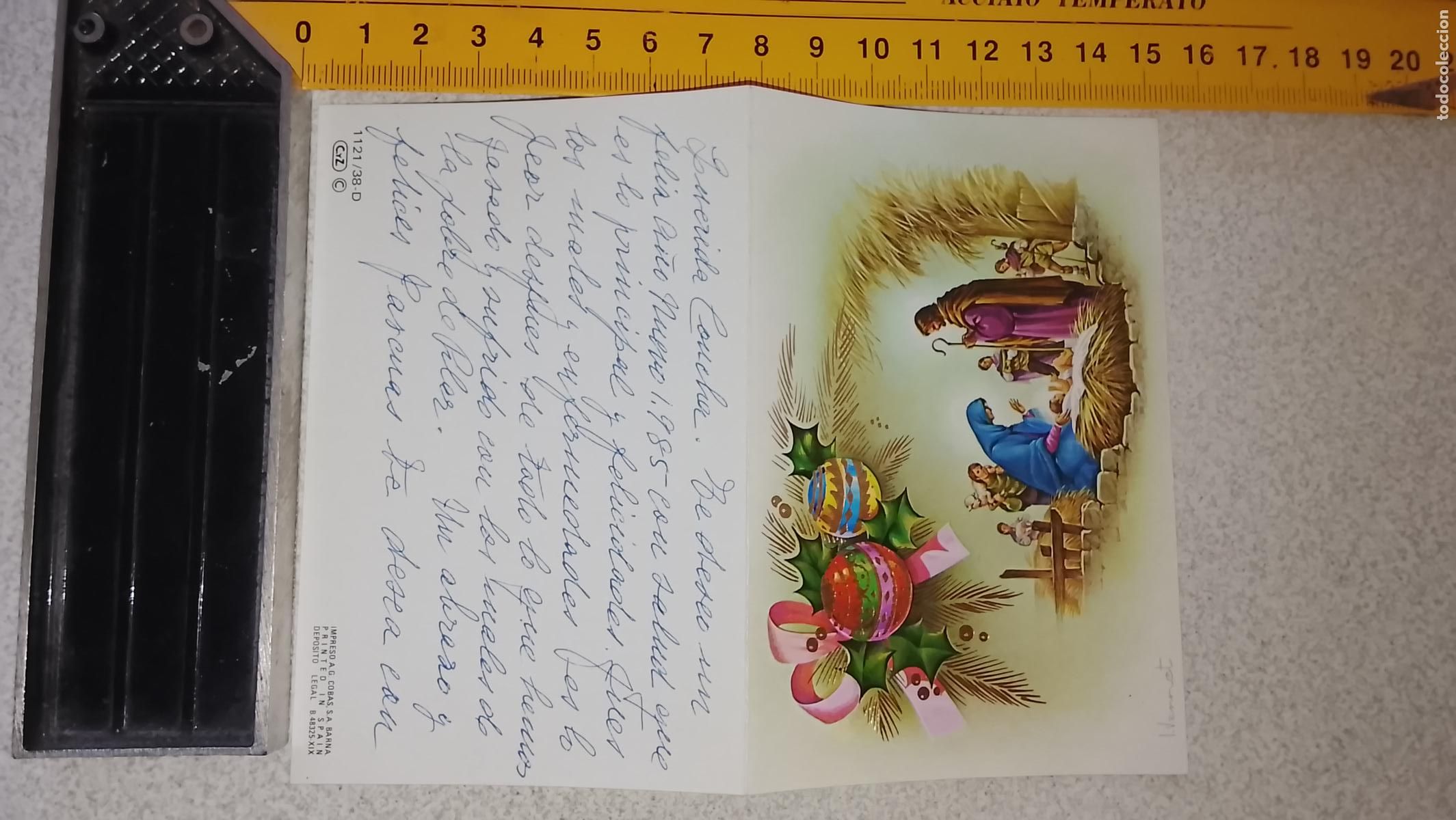 Postais: ANTIGUA felicitacion de navidad navide&ntilde;a original.