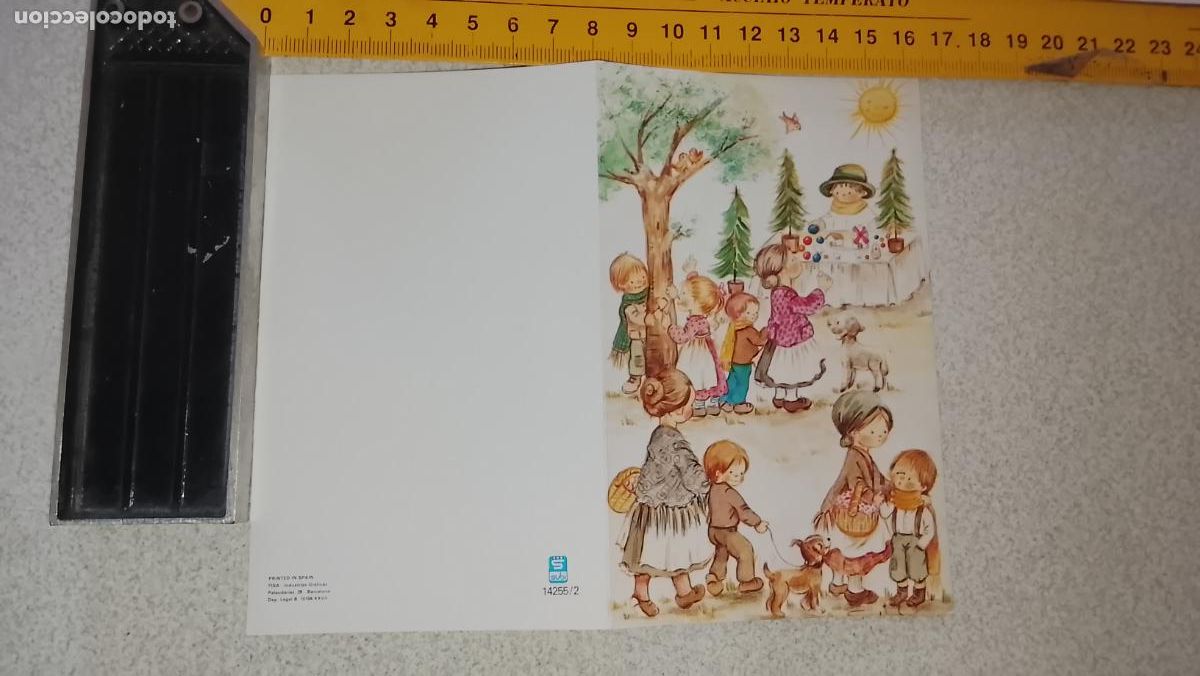 Postales: ANTIGUA felicitacion de navidad navide&ntilde;a original.