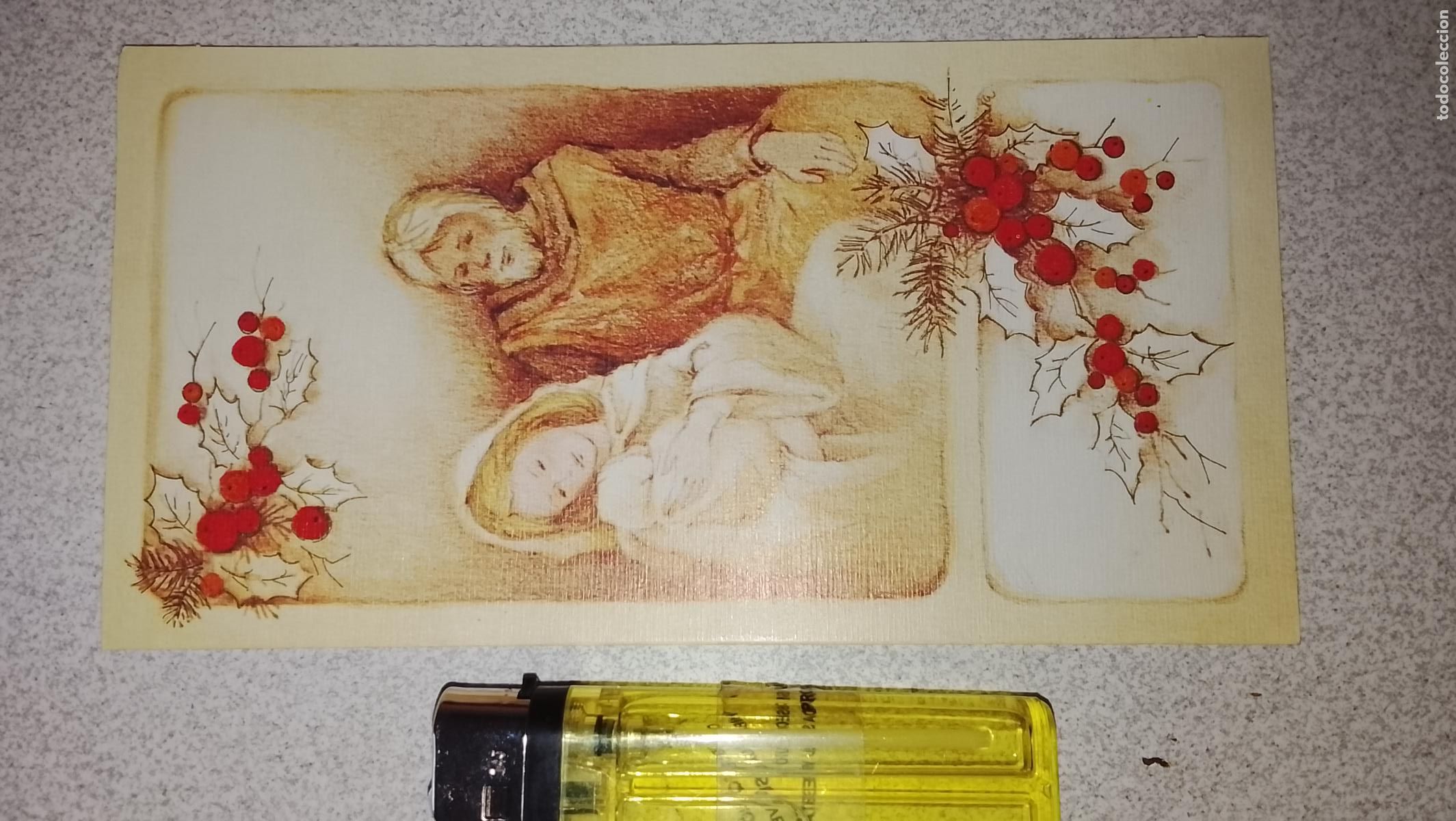 Postales: ANTIGUA felicitacion de navidad navide&ntilde;a original.