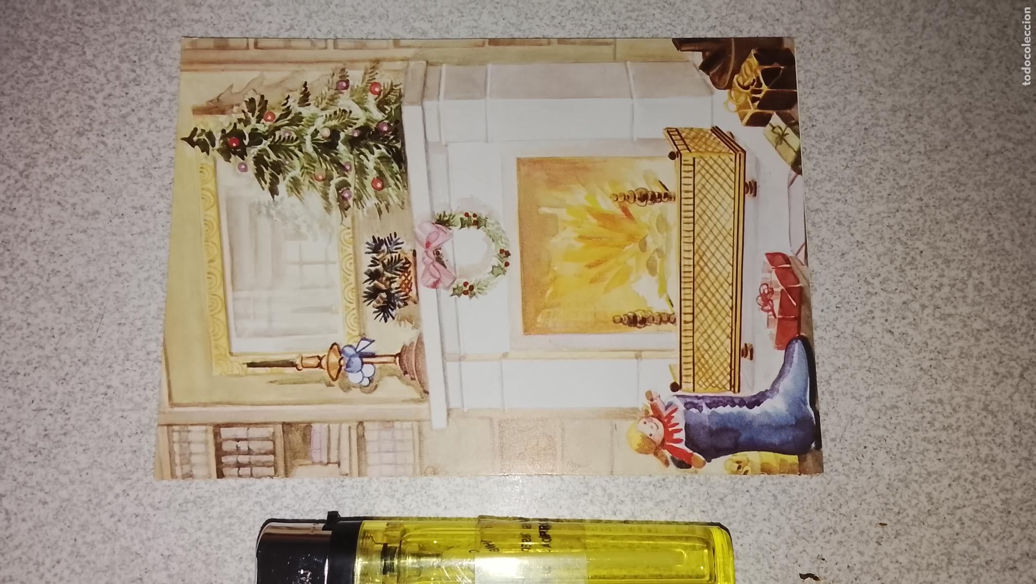 Postales: ANTIGUA felicitacion de navidad navide&ntilde;a original.