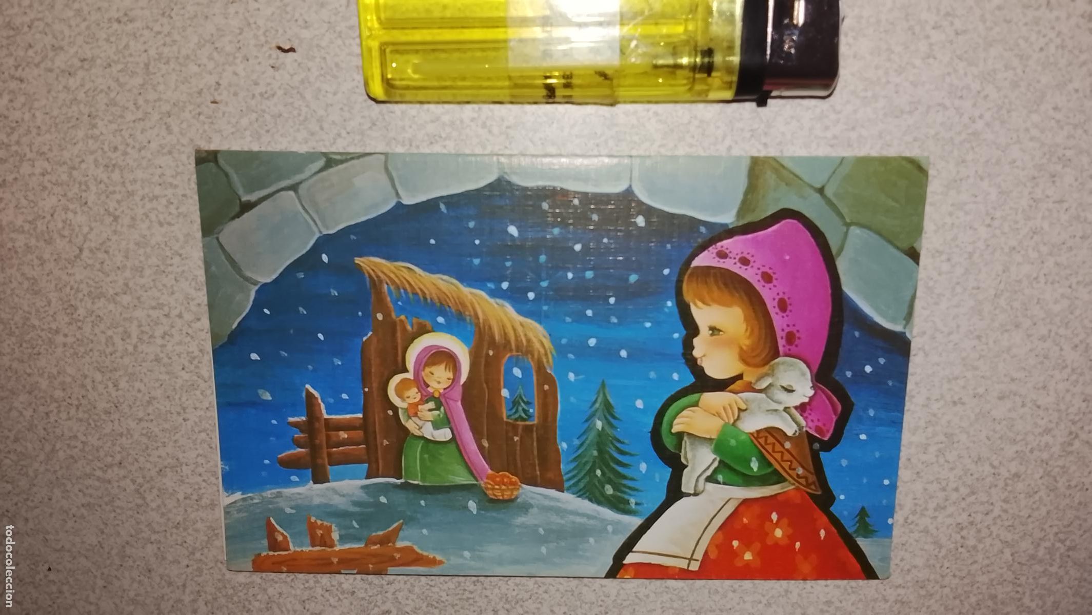 Postales: ANTIGUA felicitacion de navidad navide&ntilde;a original.