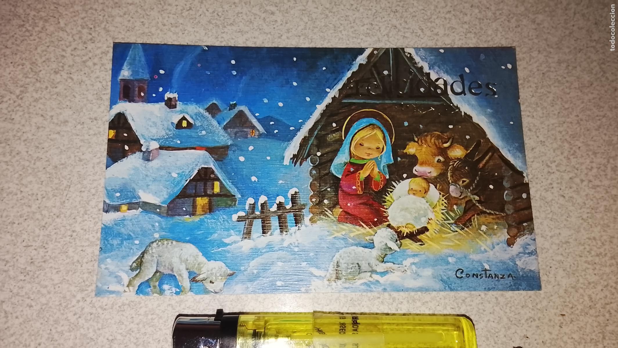 Postales: ANTIGUA felicitacion de navidad navide&ntilde;a original.