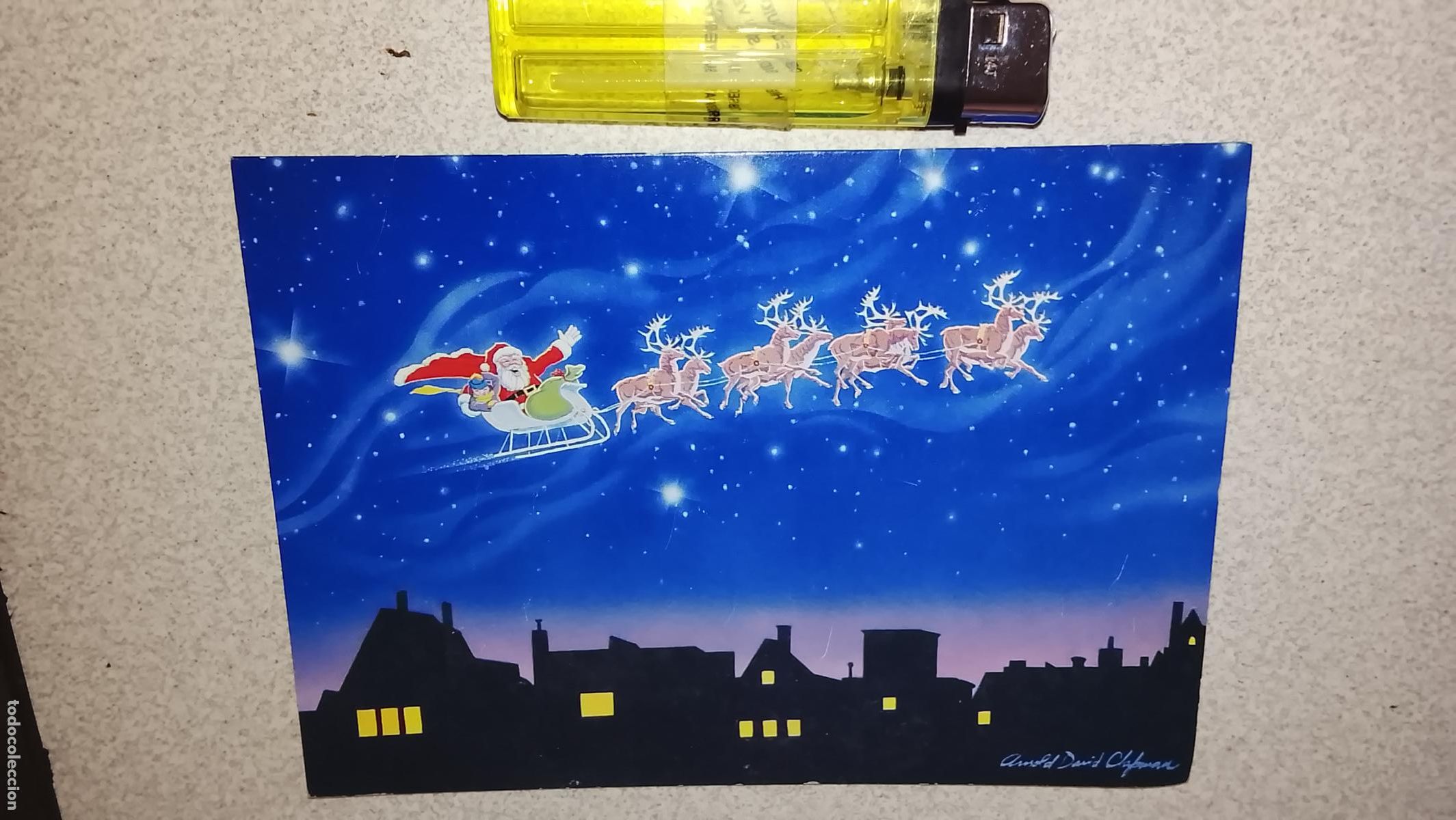 Postales: ANTIGUA felicitacion de navidad navide&ntilde;a original.