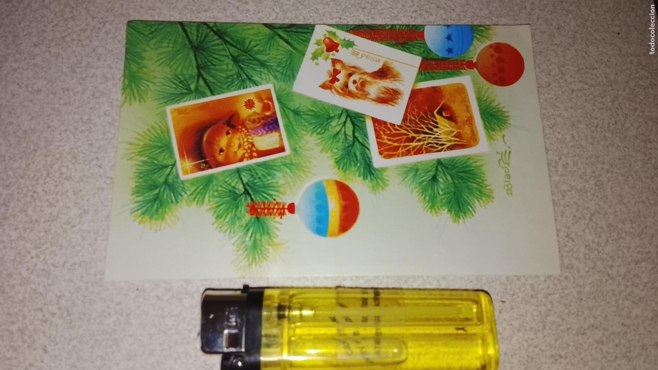 Postales: ANTIGUA felicitacion de navidad navide&ntilde;a original.