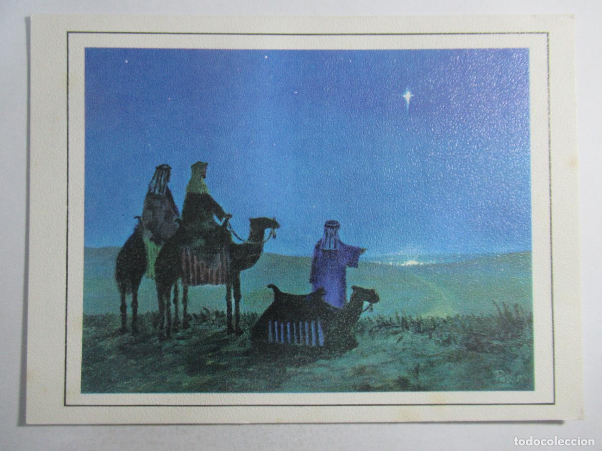 Postales: Postal Navidad - Reyes Magos - Escrita - Foto 1