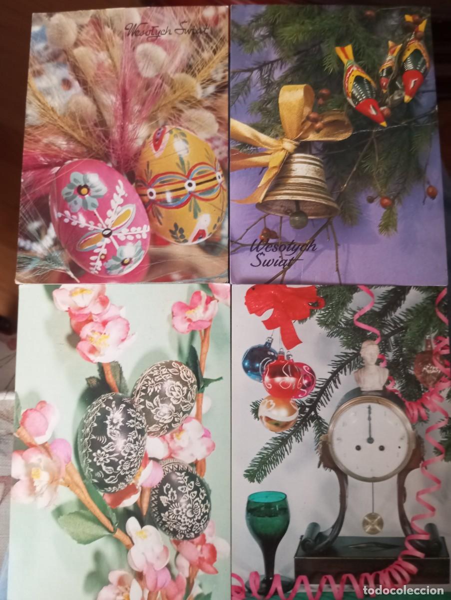 Postales: 4 POSTALES POLACAS, TEMATICA NAVIDAD, CIRCULADAS - Foto 1