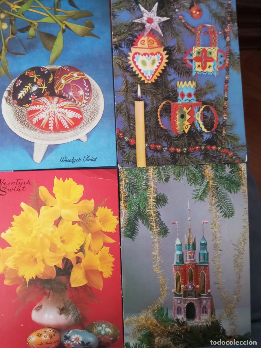 Postales: 4 POSTALES POLACAS, TEMATICA NAVIDAD, CIRCULADAS - Foto 1