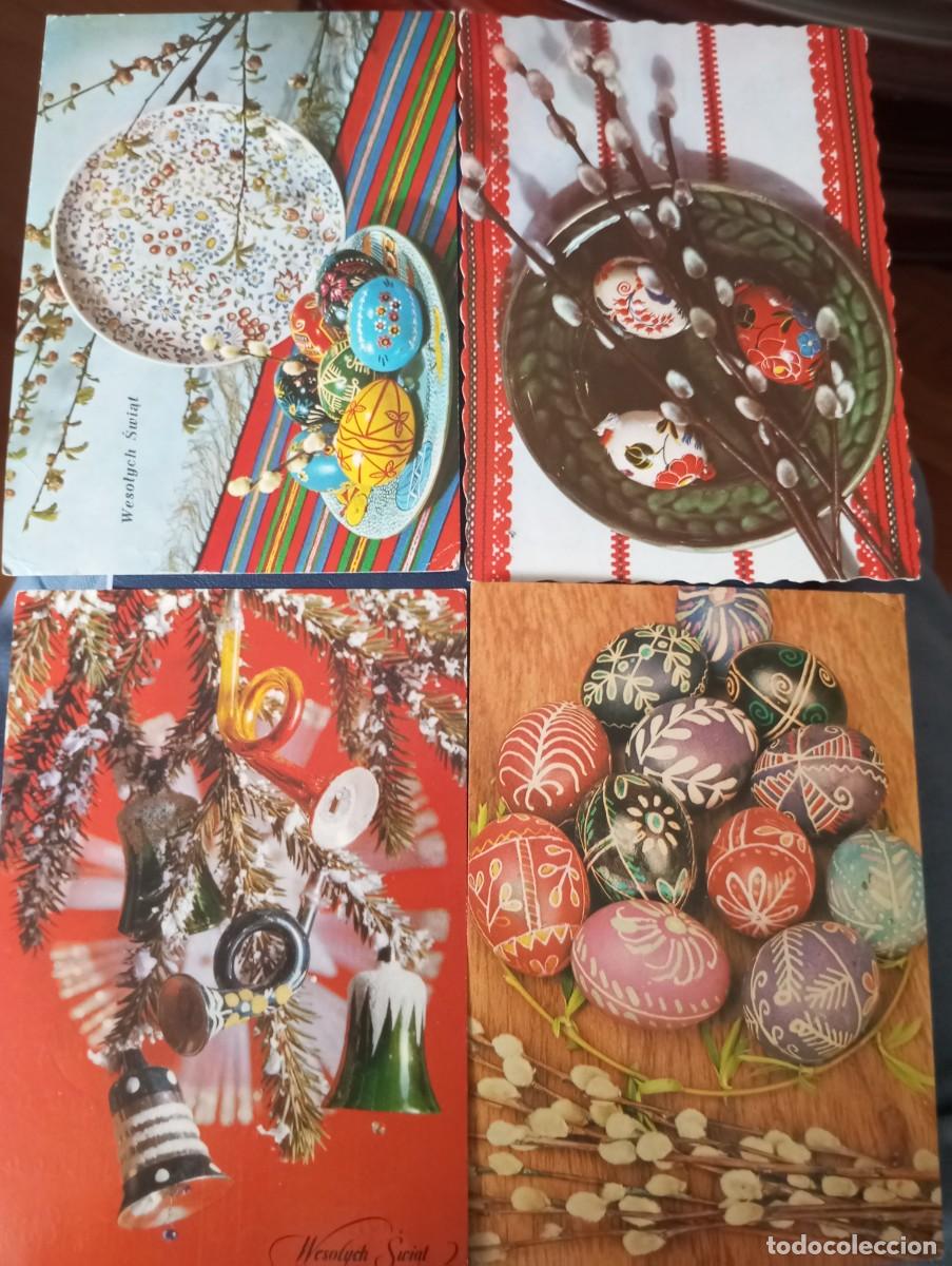 Postales: 4 POSTALES POLACAS, TEMATICA NAVIDAD, CIRCULADAS - Foto 1