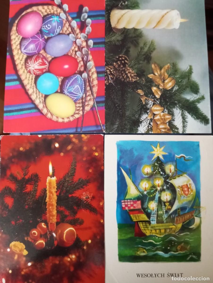Postales: 4 POSTALES POLACAS, TEMATICA NAVIDAD, CIRCULADAS - Foto 1
