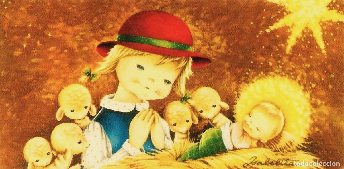 Postales: 2079Z - ISABELITA - EDICIONES SABADELL SERIE NURIA B.27 - JESUSITO AMADO, EN EL PESEBRE- 12X6 CM