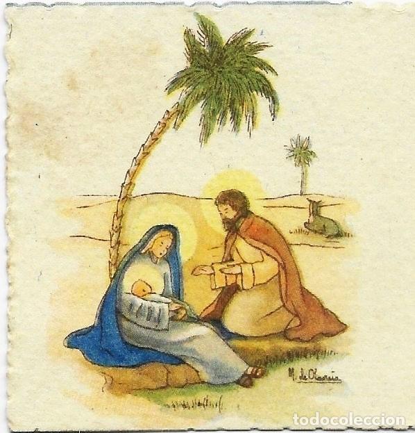 Postales: 2083Z - FELICITACI&Oacute;N NAVIDE&Ntilde;A- ILUSTRA OLANETA - 11,3X5,3 CM - CANTOS TROQUELADOS