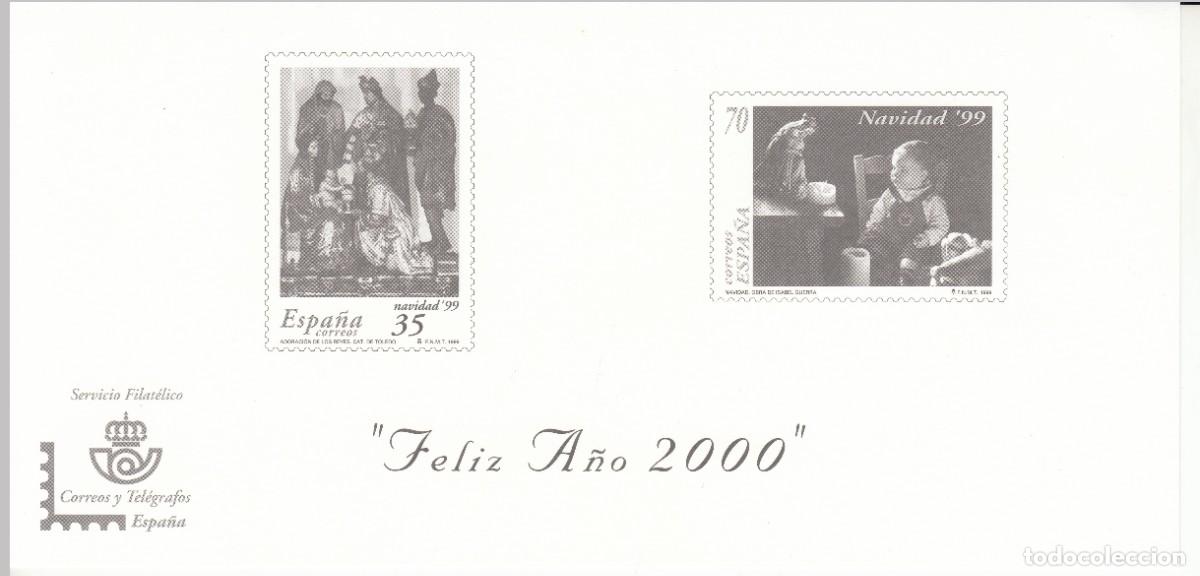 Postales: FELIZ A&Ntilde;O 2000 FELICITACION DEL SERVICIO FILATELICO DE CORREOS Y TELEGRAFOS. SELLOS NAVIDAD 1999